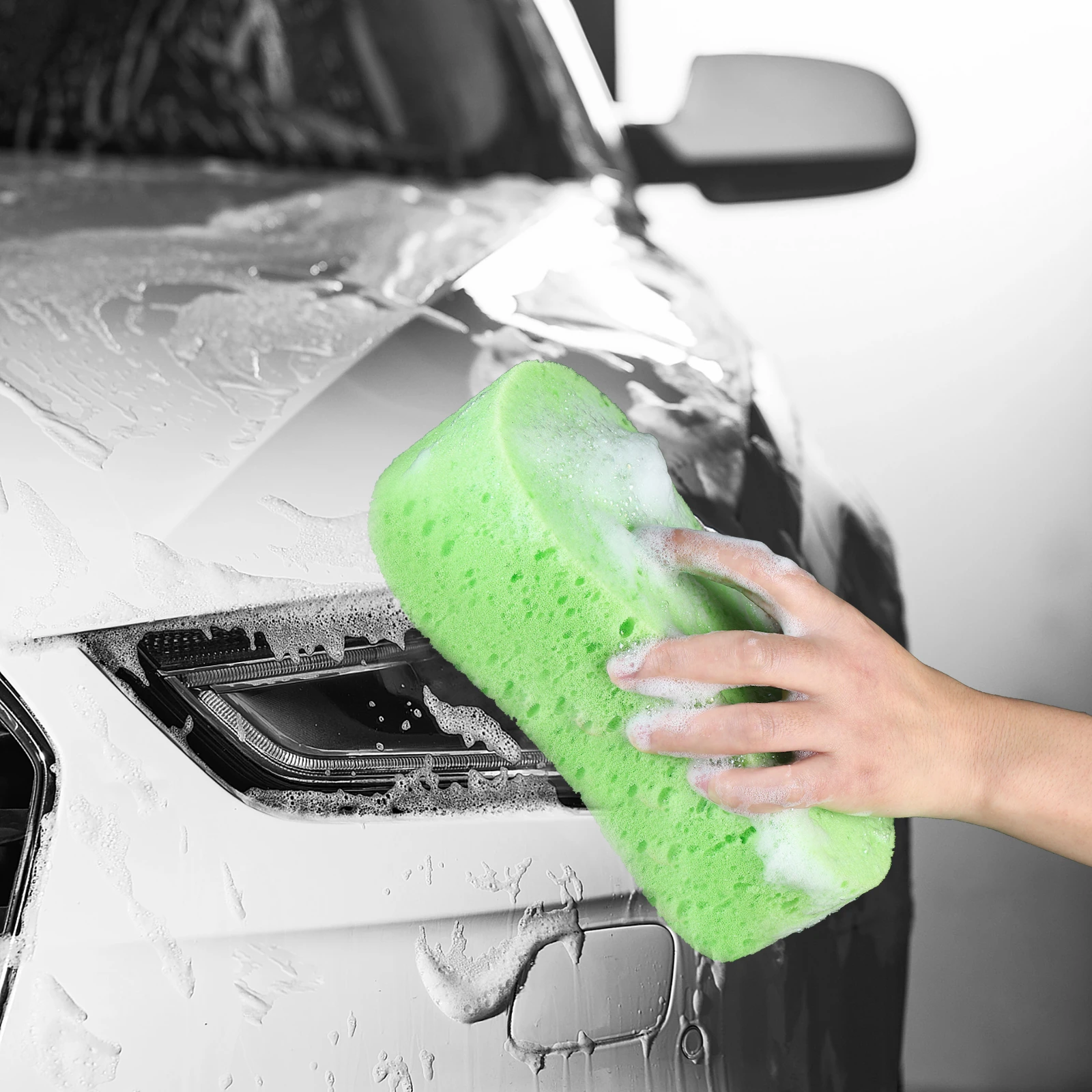 Car Wash Sponge Non-Scratch Large car Sponges for Washing Multi-Use Cleaning Sponges Bone Design Cleaning Polishing Foam