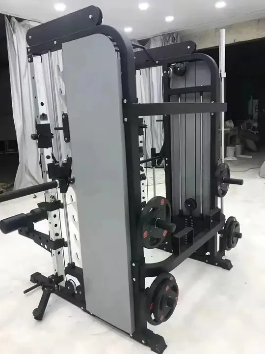 Commercial Smith Machine Gym Comprehensive Trainer Multi Functional Power Cage Squat Rack Cable Crossover Machine