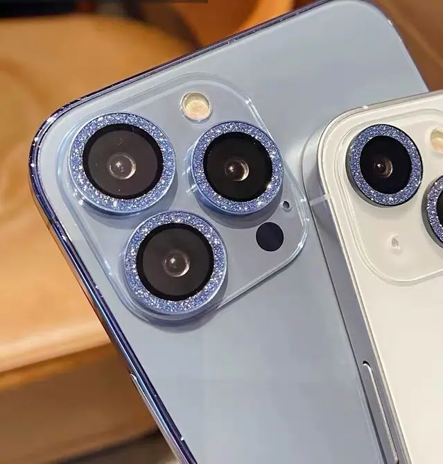 Anti Scratch Bling For iPhone camera lens glitter protector film for iphone 14 13 pro max tempered glass protector de camara