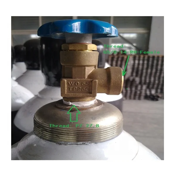 HG-IG египетского рынка 40L стальной газовый баллон с WO55(QF-6A) клапан PZ27.8 цилиндра резьба белые сумки через плечо с черным корпусом