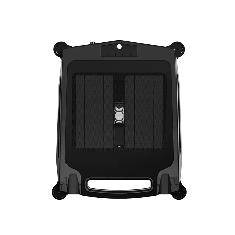 Solar Powered Robotic Pool Skimmer with Dual Charging Options and 18-Hour Continuous Cleaning Battery Power