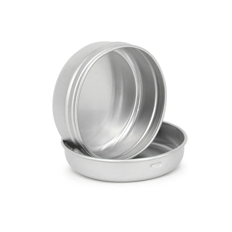 Round Cosmetic Sample Metal Container Small Metal Candle Tins