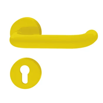 Euro profile cylinder key handle door lock escutcheon stainless steel bedroom door handles