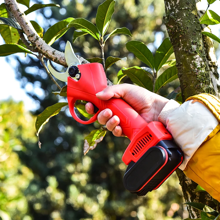 Powerful Wireless Garden Fruit Tree Battery Shear Pruning Electric Pruning Tree Wood Branch Cutting Brushless Motor Pruner