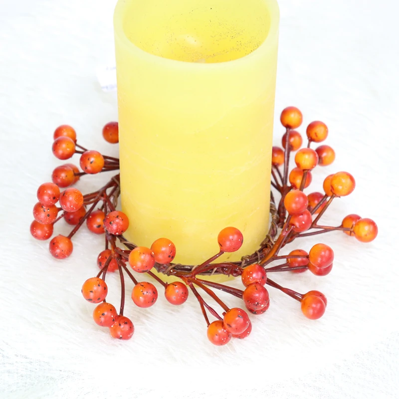 Thanksgiving maple leaf orange berries Nordic Style Ins Simulation Crafts Plant For Home Decoration