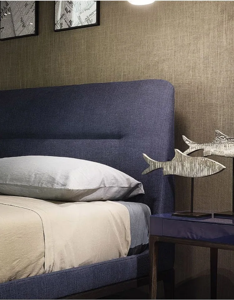 
HB88 modern luxury design cheap simple 3 4 5 star hotel room furniture double fabric beds set 6 by 7 