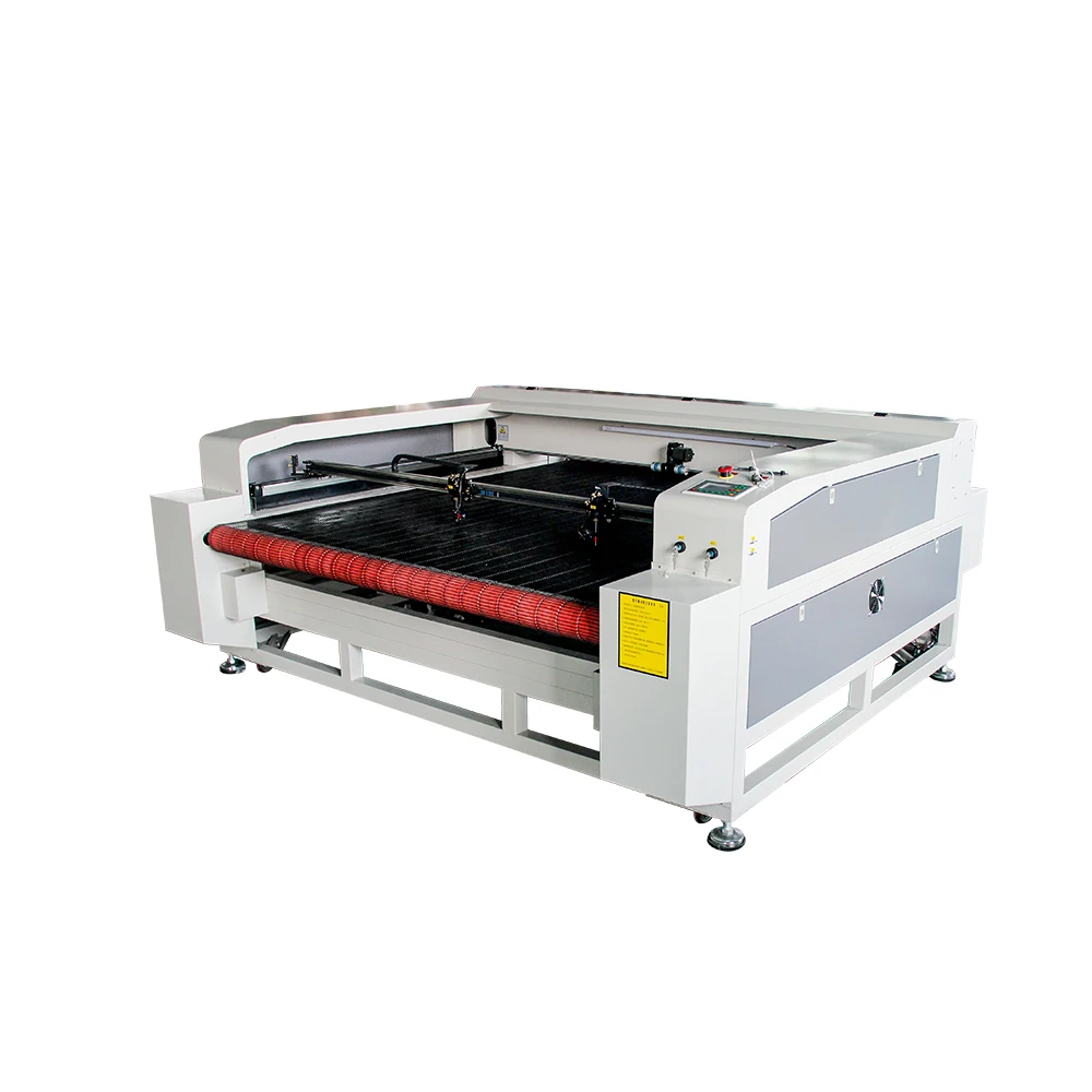 Auto feed 1810 1812 1820 co2 fabric laser cutting machine for textile roll cloth with ccd camera optional