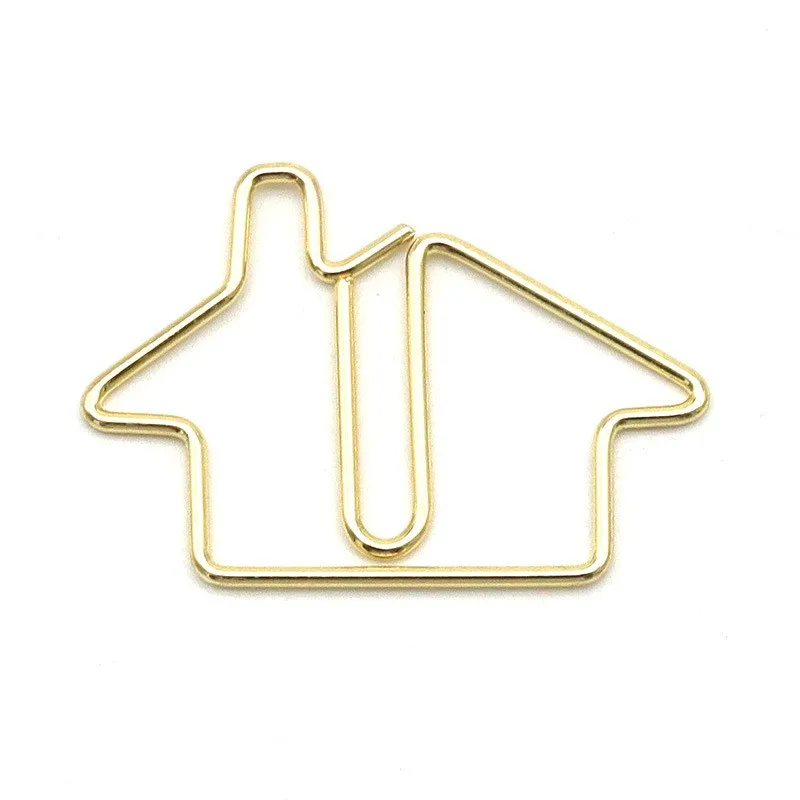 50 Piece  House Shape Paper Clips,Funny Planner Clips for for Fun Office Supplies School Gifts Wedding Decoration