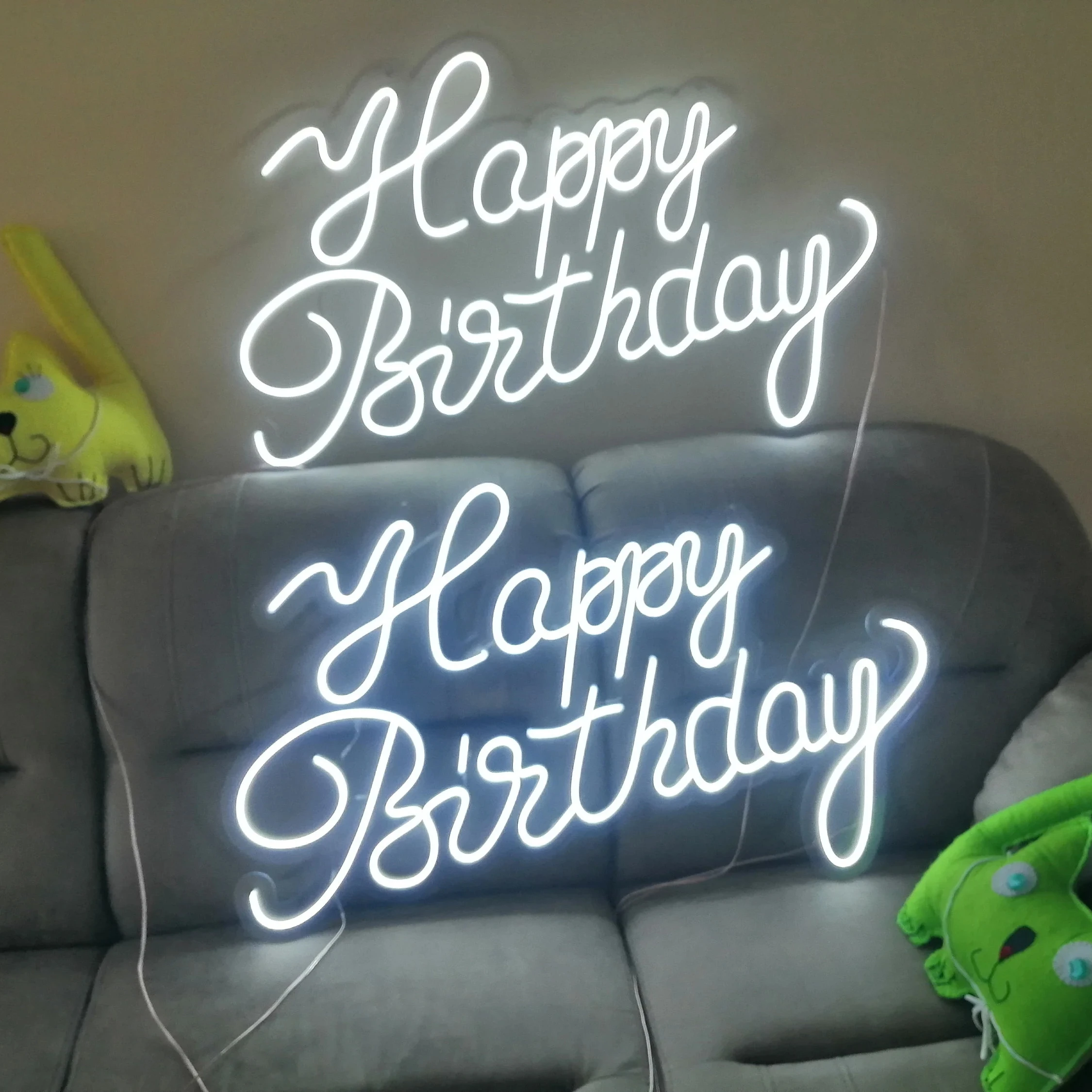 Free Design NO MOQ Custom Led Light Happy Birthday Neon Sign Dropshipping Neon Sign For Party Event Wedding Holiday Decor