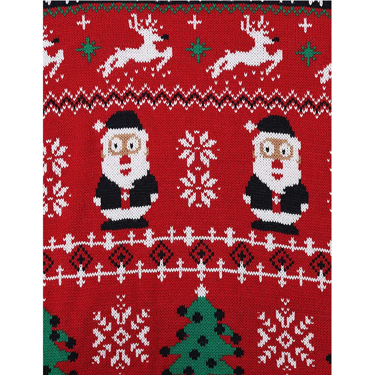 Custom Knitting Patterns Funny Long Sleeve Crew Neck Couple Family Ugly Christmas jumper pullover Xmas Sweater For men