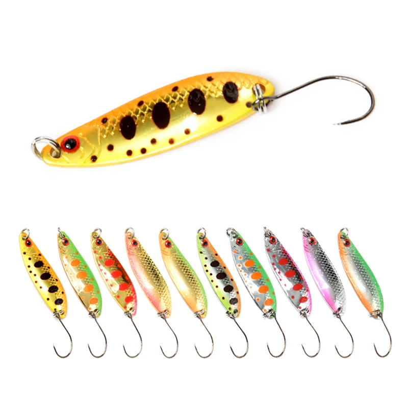 Sportpro Metal Jig Spoon 2.5g 3.5g 5g Trout Pike Fishing Lure Saltwater Jig Spoon Hard Bait Spoon Fishing Trout