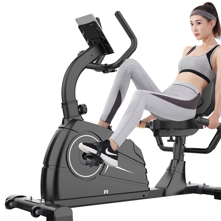Recumbent Fitness Bike 8 levels of Magnetic Resistance Modern Exercise Bike with Digital Electronic Display