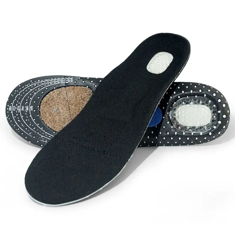 Wholesale High Elastic EVA Silicone Coconut Silk Insoles Breathable Shock Absorption Honeycomb Insoles Sports Insoles