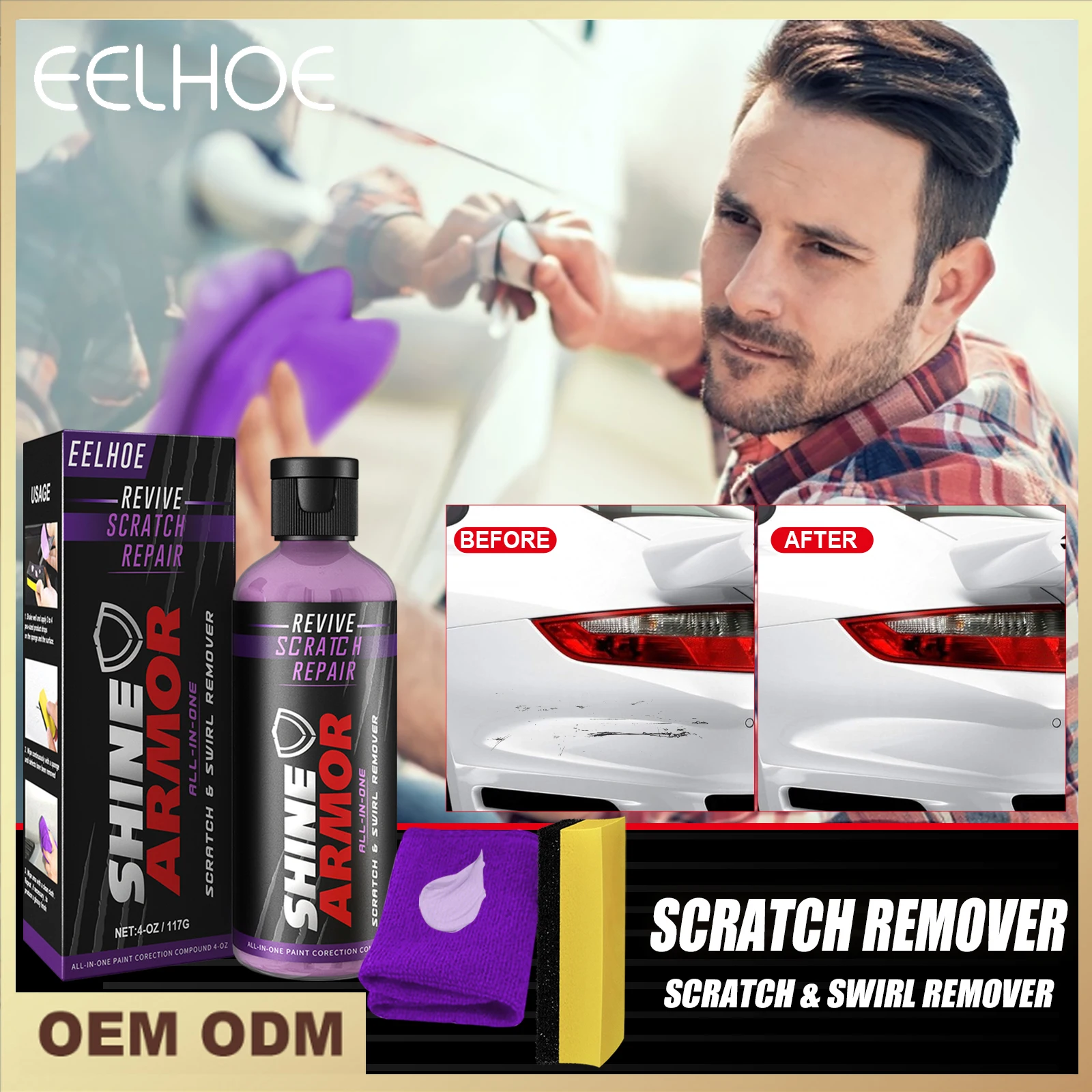 Professional Car Scratch Remover set Paint Restorer & car repair tools Car Scratch Polish set