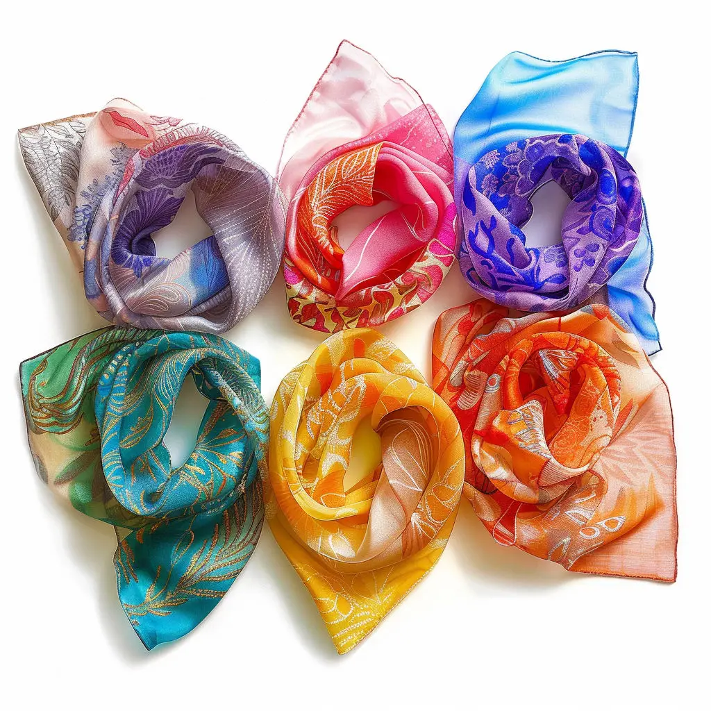Printed Silk Square Scarf Satin Shawl Wrap Hijab Female Hair Wrist Luxury Head Kerchief Small Neck Muffler Hijab 55*55cm