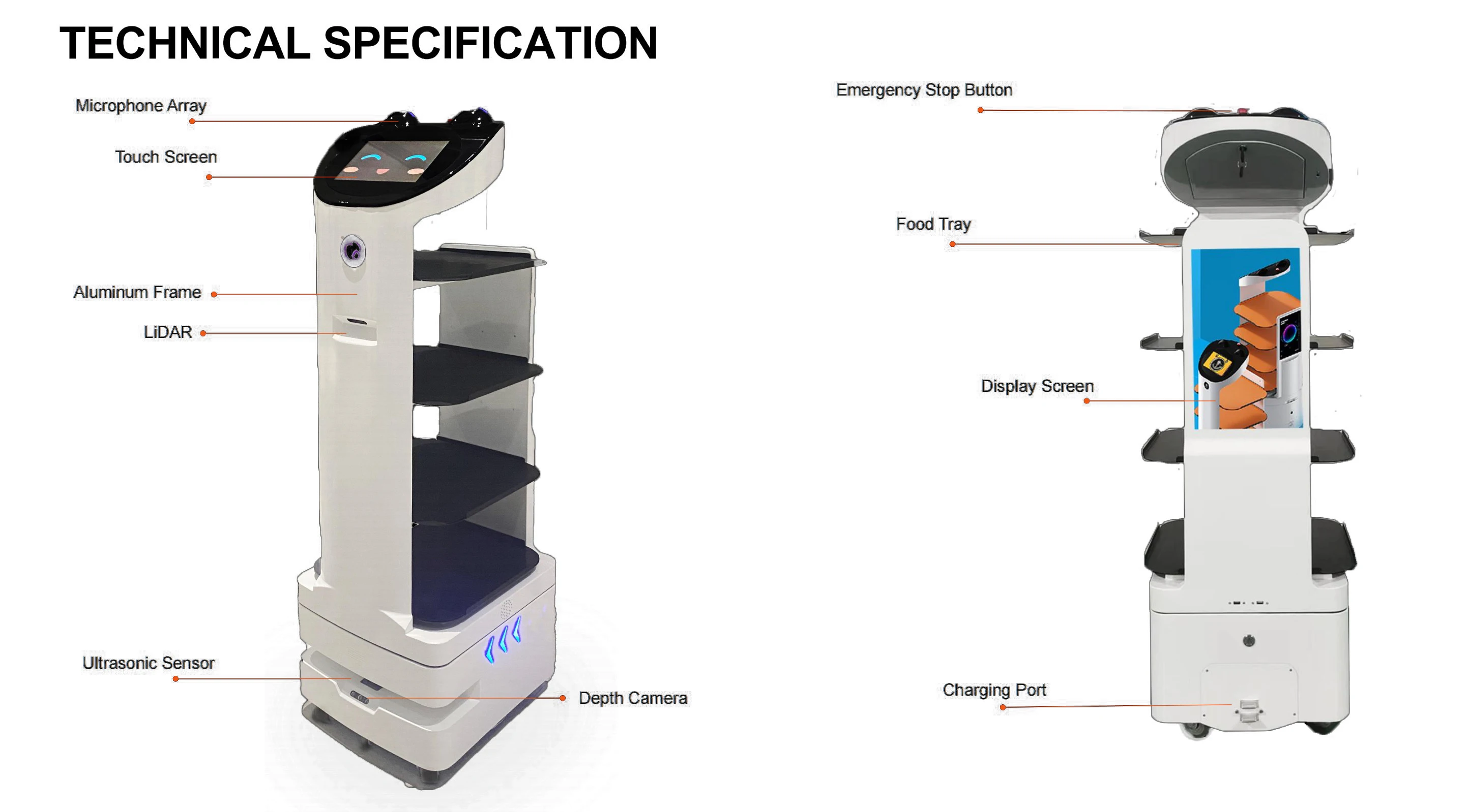 D2 iTR Customizable Reception Robot Multi-Function Welcome Robot for Branding and Advertising for Event Hosting Commercial Use
