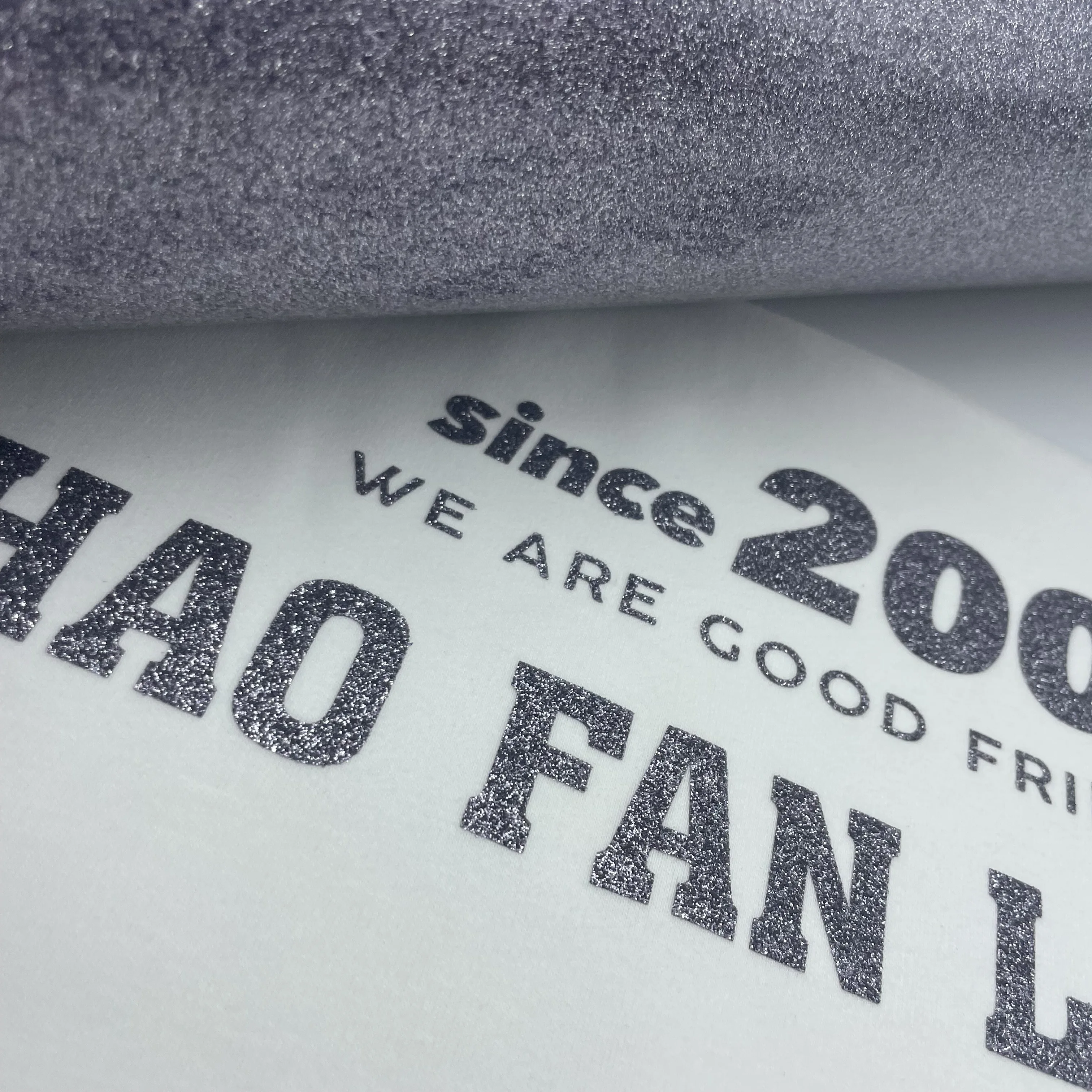 HAOFAN wholesale high quality 24 colors glitter heat transfer vinyl htv for t-shirts