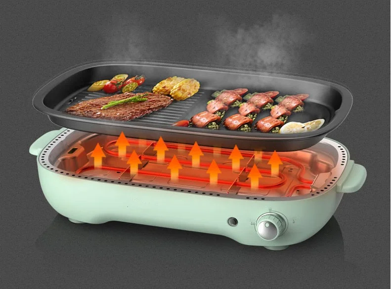 Бытовая многофункциональная электрическая антипригарная сковорода, электрическая сковорода для выпечки для вечеринки