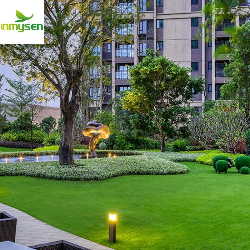InmysenHigh Quality Synthetic Turf Lawn Spring Landscaping Natural Green Grass Carpet Non-Woven Backing Artificial Grass