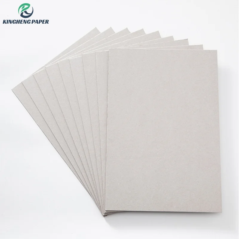 A4 Copy Paper Card Board Paper Sheet Grey Hard Stiff 1mm-3mm Gift Wrapping Paper Wood Pulp Offset Printing Duplex Board Recycled