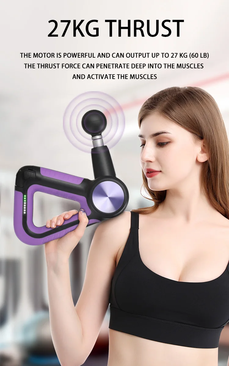 
Private Design 5 Speed Powerful Strength PRO Therapy Gun Vibration Body Muscle Deep Tissue Massager Gun for professional athlete 