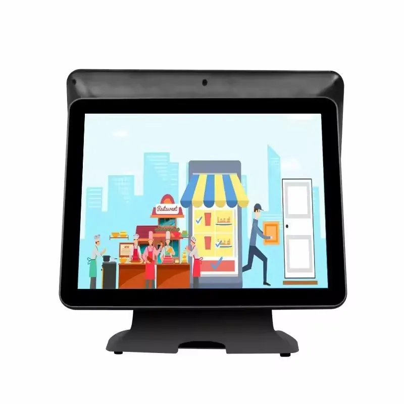 15 inch Dual Screen Touchscreen Monitors Computer POS TFT LCD Display Capacitive Machine All In One Systems Monitor