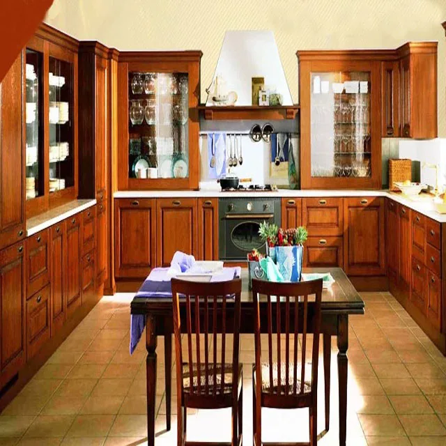 HZ North American Custom Kitchen Solid Wood Light Luxury Furniture Shaker Classic Kitchen Cabinet