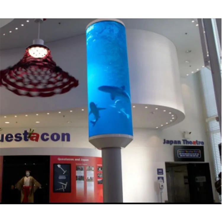 Крытый полноцветный P1.579 P2 P2.5 P3 P4 изогнутый Круглый круглый Pilar выпуклый гибкий модуль светодиодный видео настенный экран