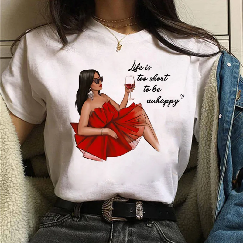 New Products Idea o-neck soft cotton tshirt New style custom pattern Fashionable Baggy Graphic Women T-shirts