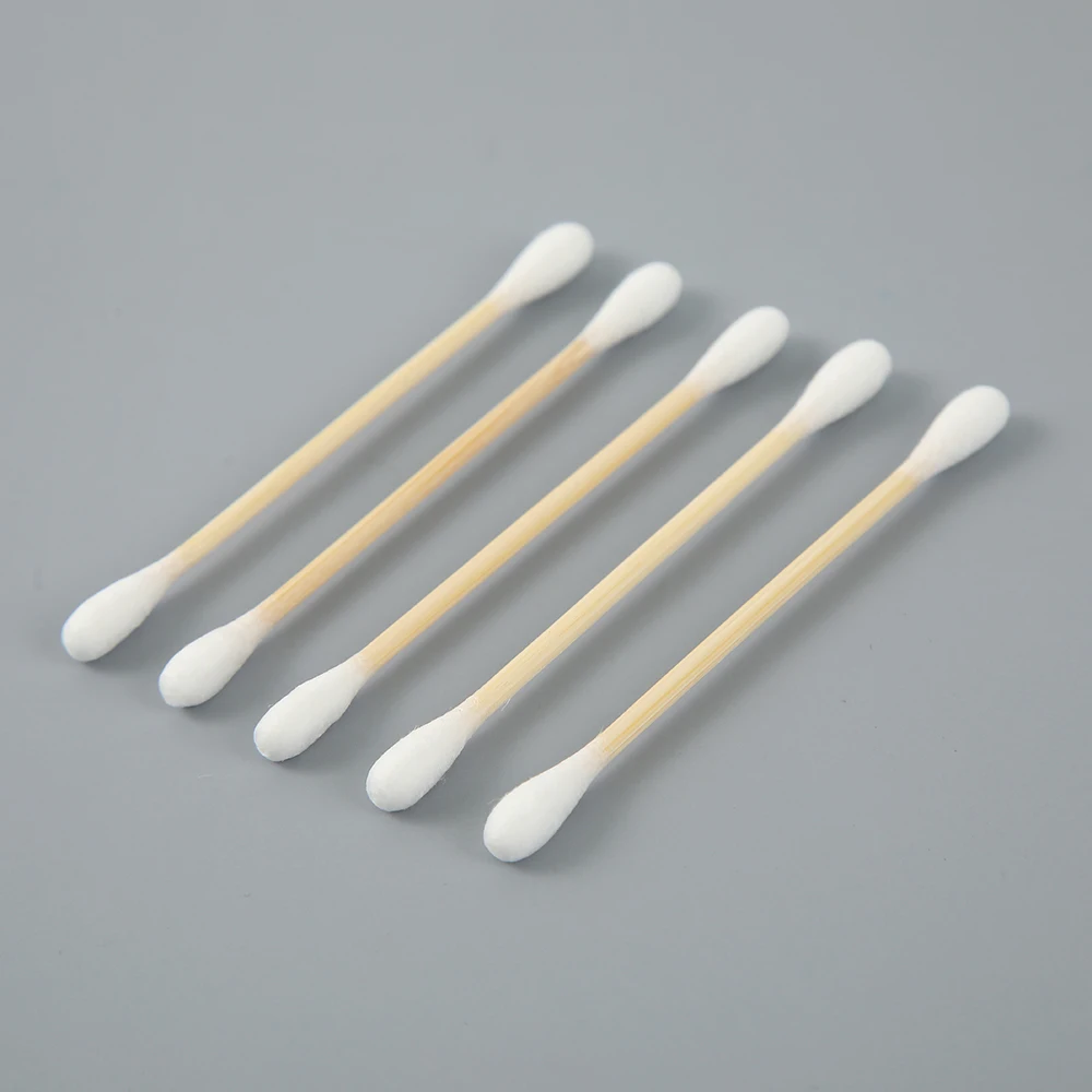 Biodegradable Q Tips Cotton Swab Bamboo Cotton Buds for Precise Makeup Application and Ear Care