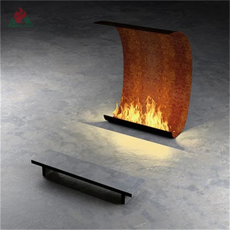corten steel gas fire pit outdoor fire pits gas burning fire place gas indoor propane