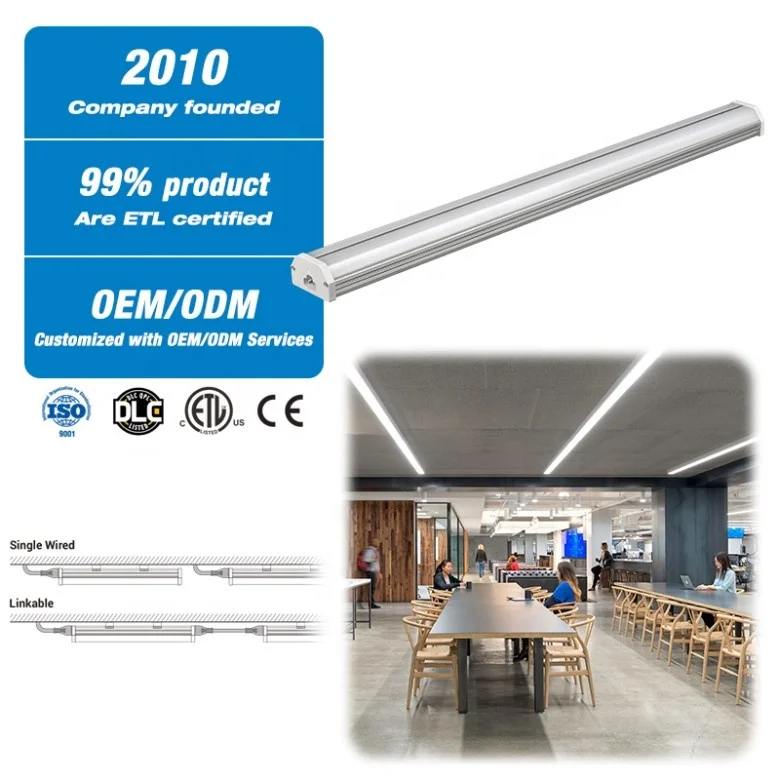 Lonyung Aluminium Linkable Tubi Integrated Fixture 18w 20w 36w 60w Linear Double T5 Led Tubes Light