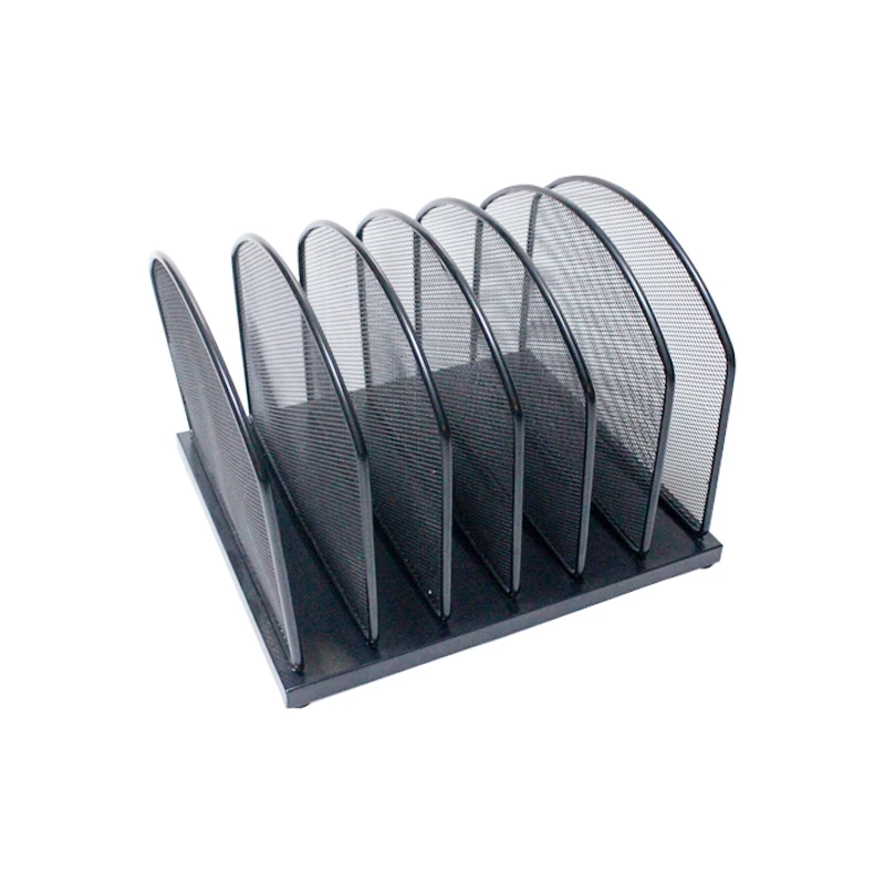6-layers Multi-functional Metal Desktop Magazine Racks Desk Organizer Metal