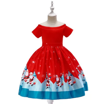 New Christmas Dress For Girls Costume Kids Dresses Princess Children