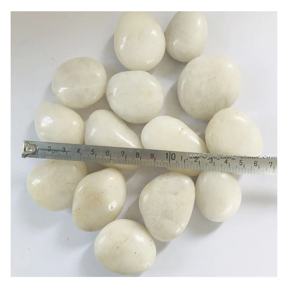 High Polished Stone Natural Color Pebbles Cobblestone Flower Pot Decorative Stone Paving Stone