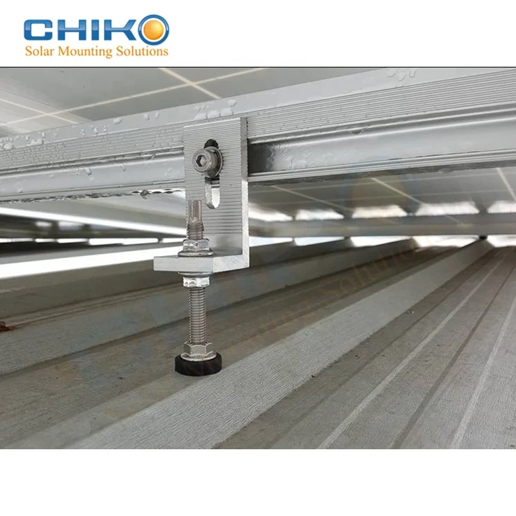  High strengthen solar racking for trapezoidal tin rooftop vs mounting solution hanger