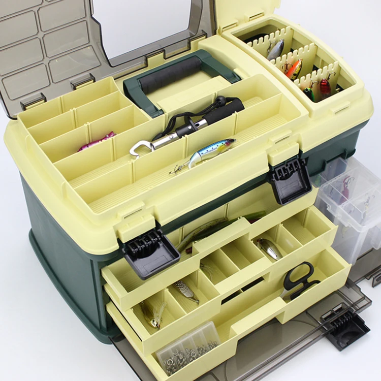 WEIHE high quality wholesale sea solid material food grade hooks set large capacity fishing box for bait