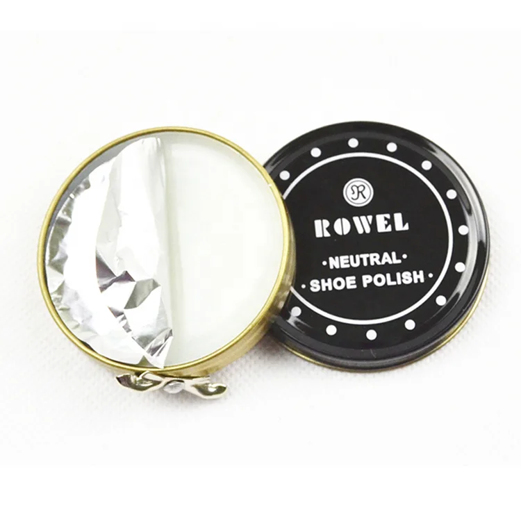 Custom design shoe polish tin box leather polish tin can empty polish tin jar 40ml 50ml