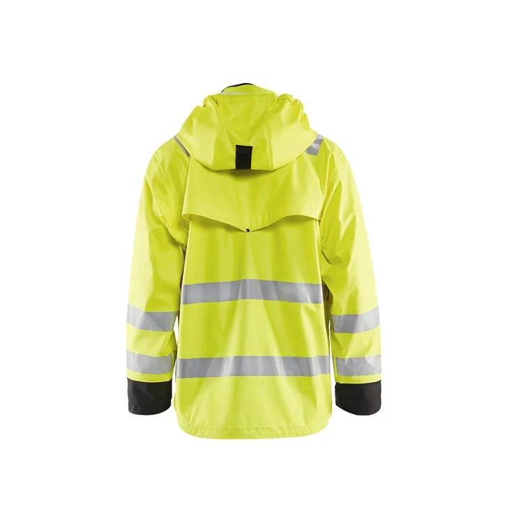 OEM and ODM 3M Reflective Rain Coat Factory Customized Waterproof Polyester Work Jacket Raincoat
