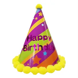 party hat birthday paper cone  Colorful With Star Funny Hats Mix Festival Carnival Party Hat