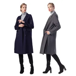 2021 Fashion Women Long Sleeve Outwear Jacket Casual Winter Overcoat Korean Style cashmere ladies wool Coats