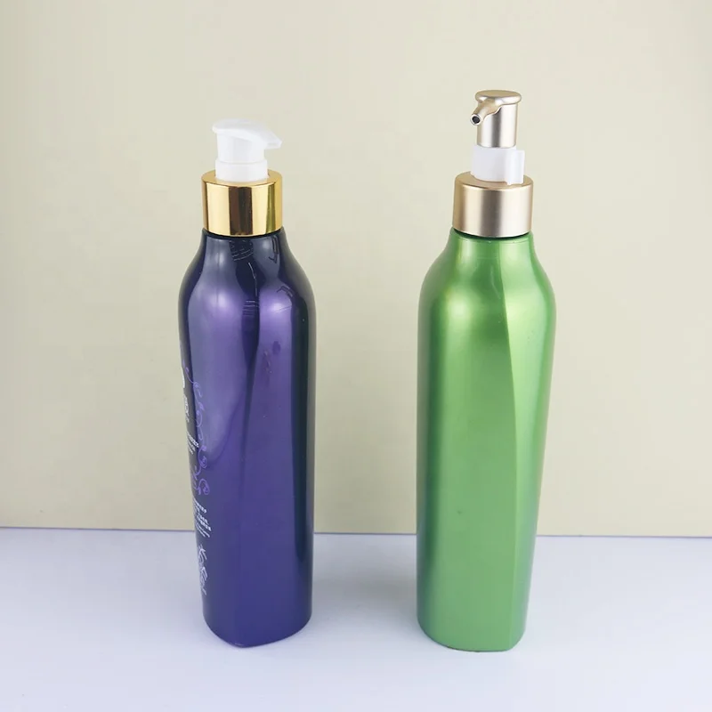 High Quality 500ml Matte Green Dark Purple Black Plastic PET Hair Body Wash Shampoo Bottles For Liquid