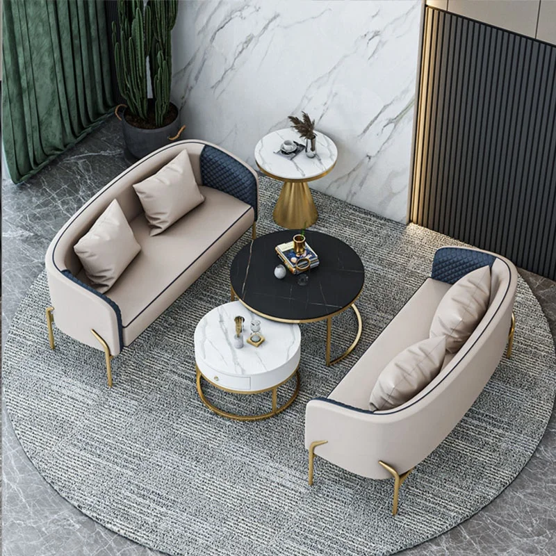 Hot sale new design luxury office furniture reception room casual sofa sets