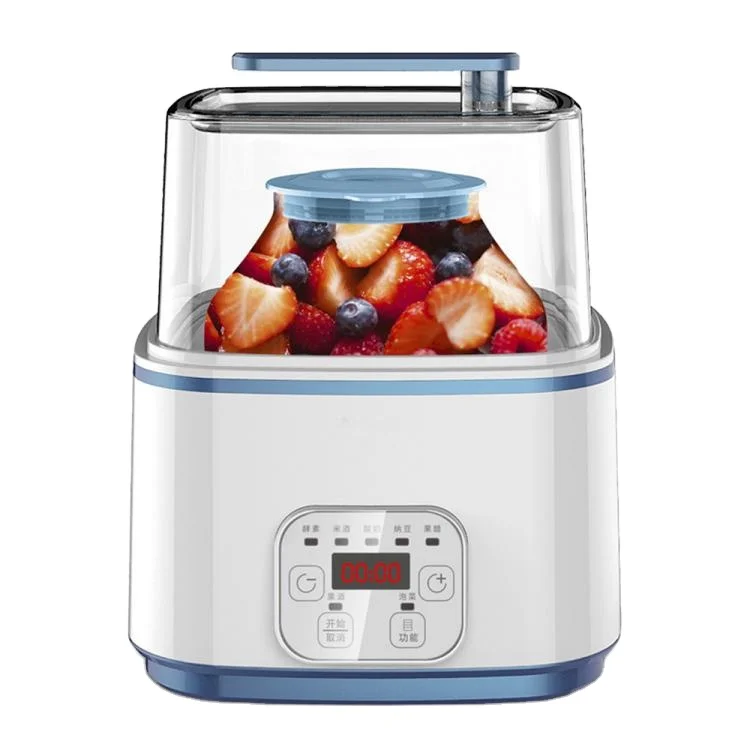 Yogurt Machine Household 2L Large Capacity Glass Double Tank Enzyme Machine LED Can Be Timed 20W DIY Yogurt Maker Rice Wine Ferm