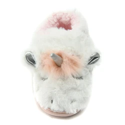 Wholesale Cute Little Girl 3D Unicorn Soft Bottom Winter Novelty Slippers Slip On for Kids