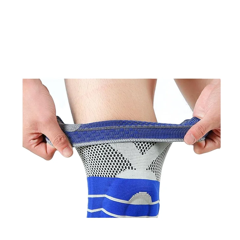 Compression Knee sleeve 3D Silicone pads  knee support brace knee protector