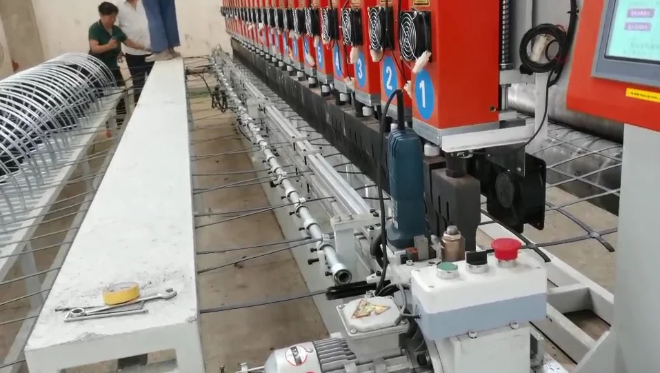 Fiberglass /Plastic geogrid strip extrusion Production line and ultrasonic geogrid welding equipment