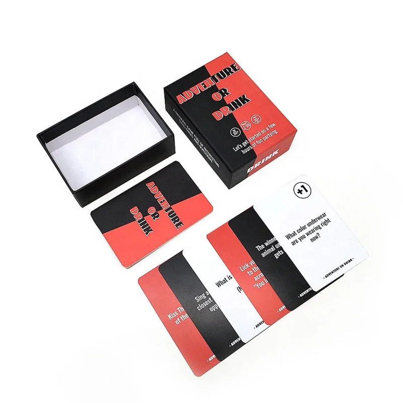 Hicreate Embossing Printing Table Drink Adult Playing Cards Drinking Family Card Game For Adult Friends Family Party