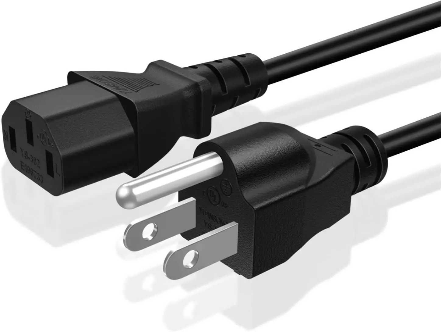 Power Cord Compatible Samsung TV Speaker 6ft 3 Prong Universal Power Cable Replacement