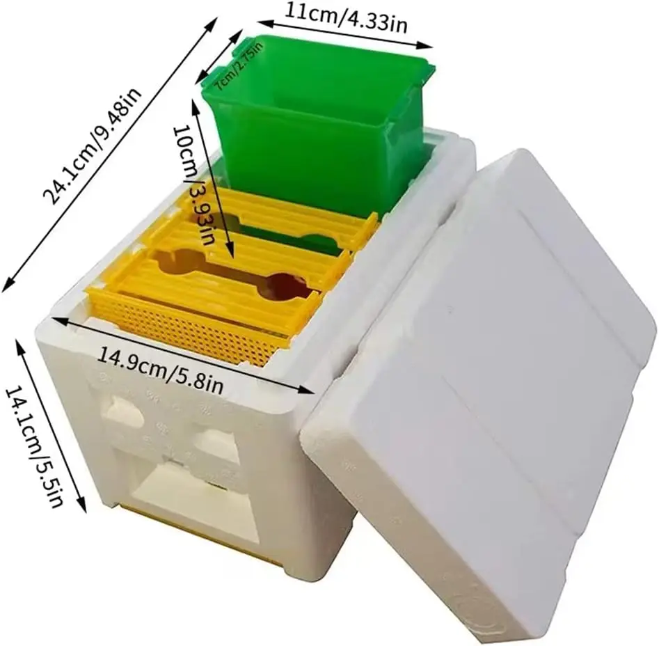 Hot Sale Beekeeping Equipment Polystyrene Mini Bee Hives EPS Queen Nuc Box Bee Mating Beehive Plastic Hive